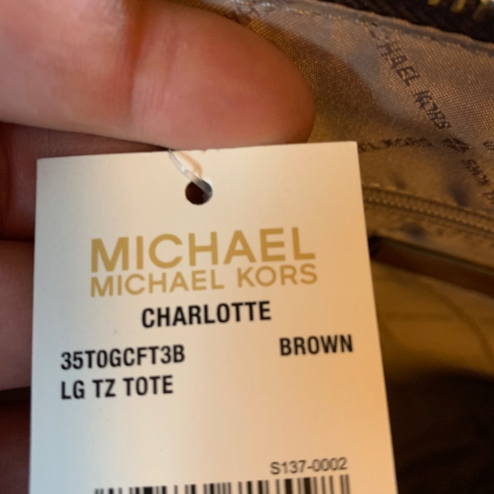 🎉Host Pick x2🎉 NWT Michael Kors Classic Charlotte Large Tote in Brown! - Picture 14 of 16
